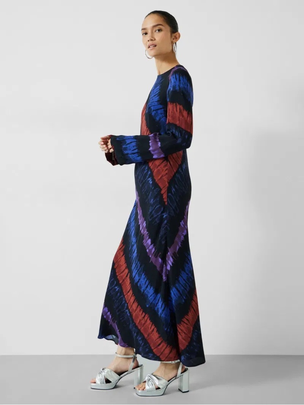 NWT HUSH UK Theia Tie Dye Stripe Midaxi Dress Turkey UK 12 US 8
